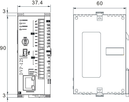 Размеры DVP-SE